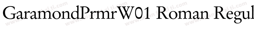 GaramondPrmrW01 Roman Regular字体转换